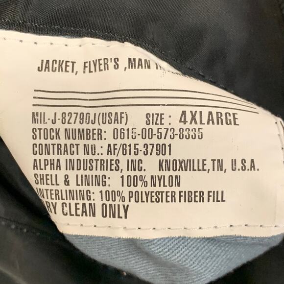 ALPHA INDUSTRIES Size 4XL Black Orange Nylon Reversible Bomber Jacket - Picture 11 of 11